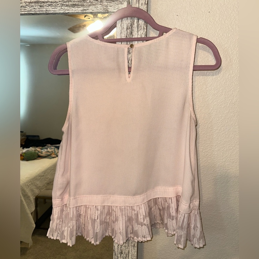 Light Pink Blouse with detailed hem